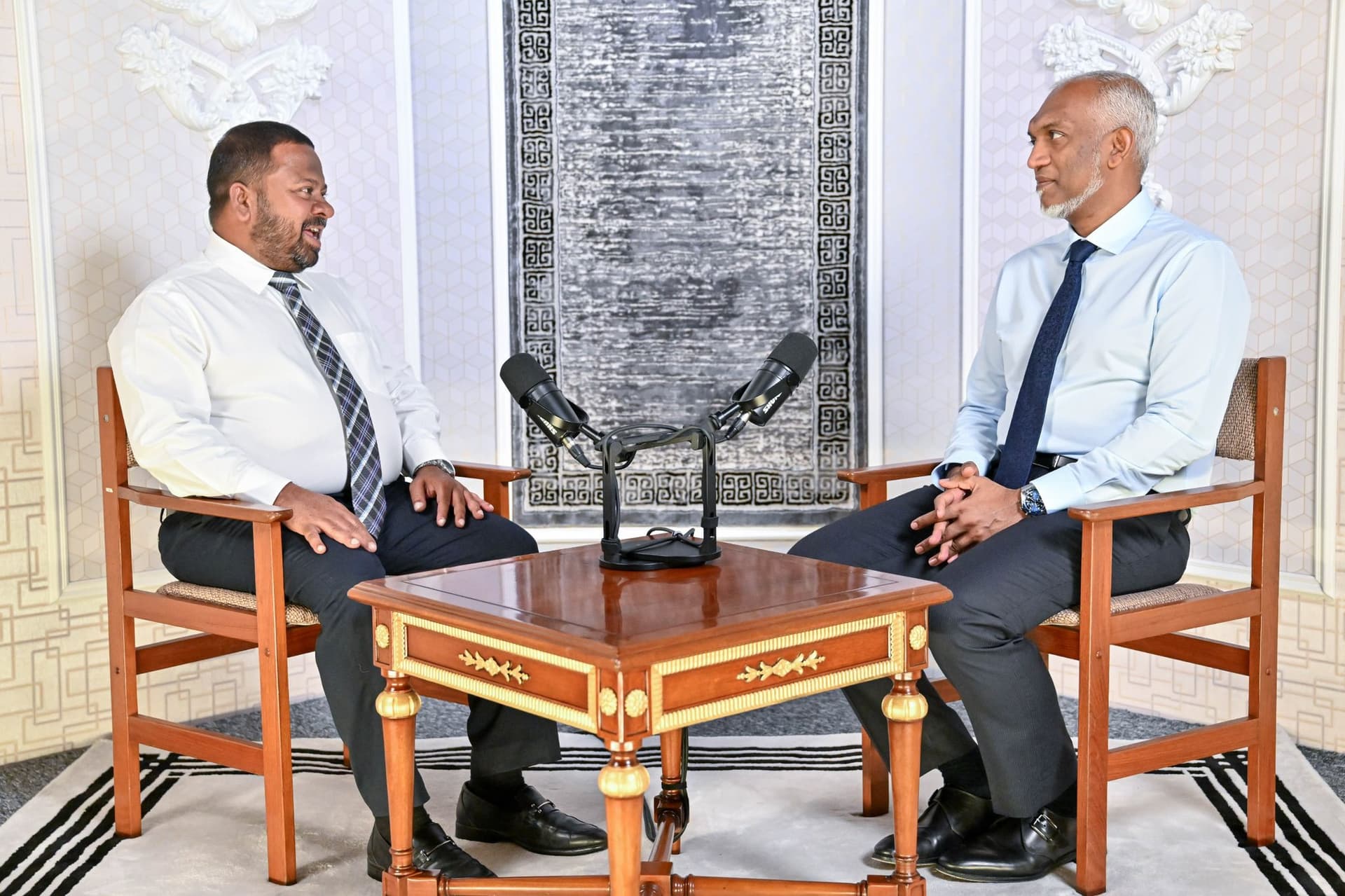 President Dr Mohamed Muizzu speaks during the latest episode of The Pulse podcast. | Photo: The President’s Office 