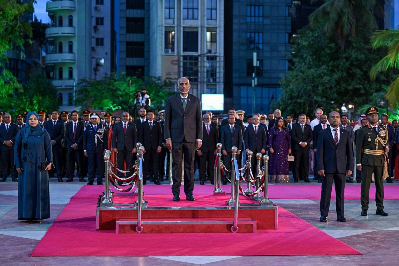 President Muizzu attends Independence Day flag-hoisting ceremony